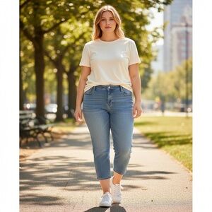 Soho NY & Company Curve Creator Crop Jeans Women’s Size 12 NWT